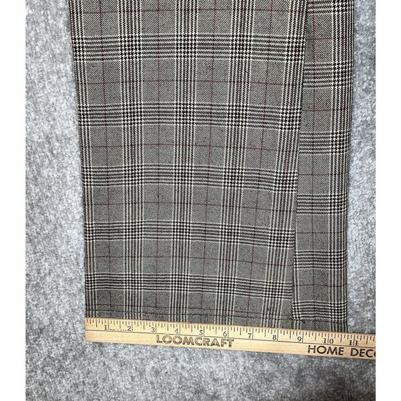 H&M Divided Dress Pants Womens Size 8 Brown Houndstooth‎ Plaid Bootcut Pockets - Picture 7 of 7